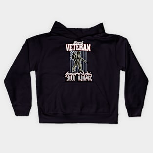 Proud Veteran Army Soldier Kids Hoodie